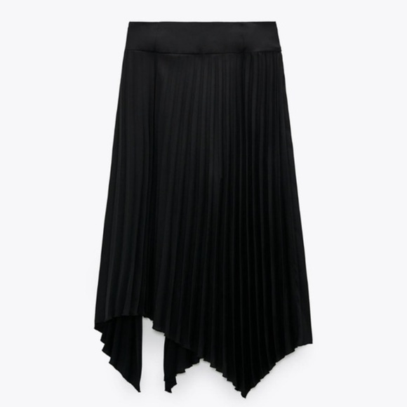 ZARA Pleated Midi Skorts - Black - Small - Picture 6 of 13